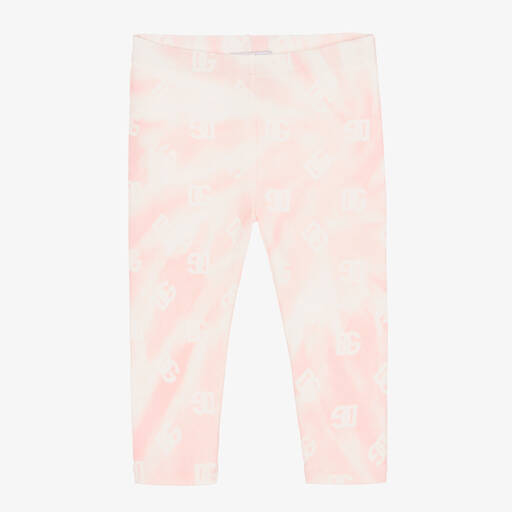 Dolce & Gabbana-Rosa Baumwoll-Batik-Leggings | Childrensalon Outlet