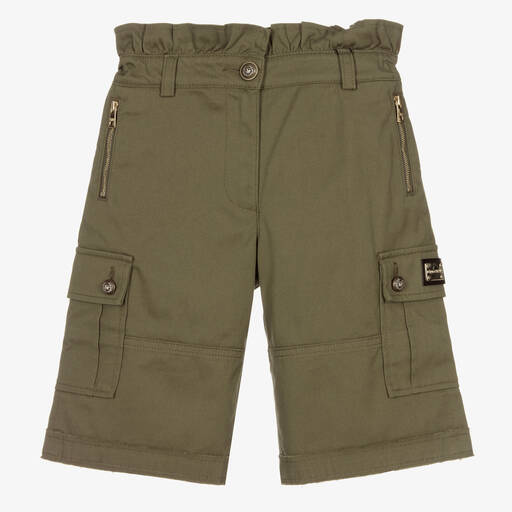 Dolce & Gabbana-Grüne Cargoshorts aus Baumwolle | Childrensalon Outlet