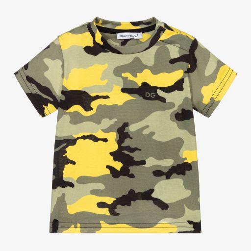 Dolce & Gabbana-Green & Yellow Baby T-Shirt | Childrensalon Outlet
