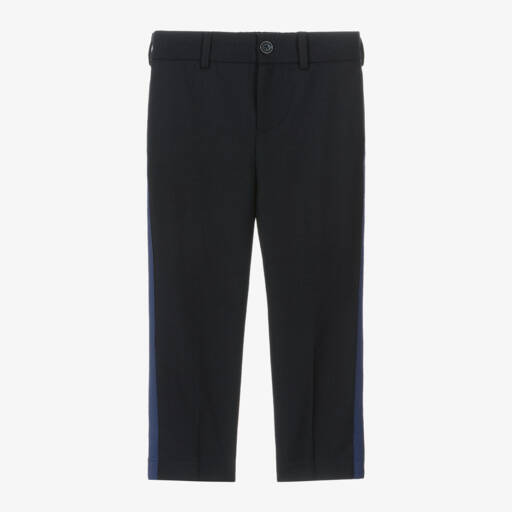 Dolce & Gabbana-Junior Boys Blue Wool Trousers | Childrensalon Outlet