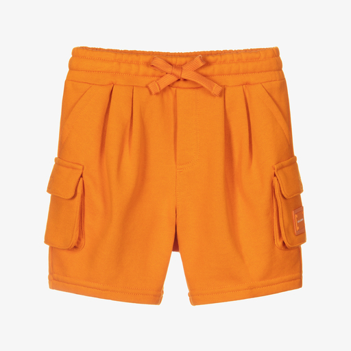 Dolce & Gabbana-Orange Cargo Logo Shorts | Childrensalon Outlet