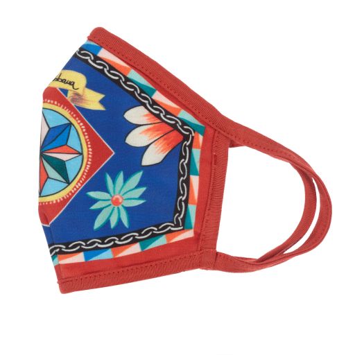 Dolce & Gabbana-Red & Blue Carretto Face Mask | Childrensalon Outlet