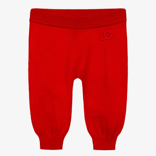 Dolce & Gabbana-Красные шерстяные спортивные брюки для малышей | Childrensalon Outlet