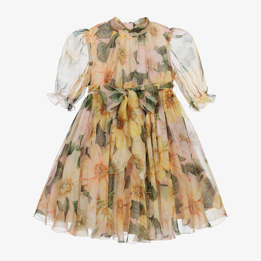 Dolce & Gabbana-Silk Camellia Baby Dress Set | Childrensalon Outlet