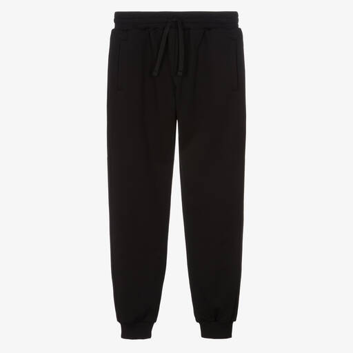 Dolce & Gabbana-Teen Black Gianpiero Joggers | Childrensalon Outlet