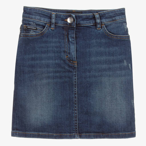 Dolce & Gabbana-Синяя джинсовая юбка для подростков  | Childrensalon Outlet