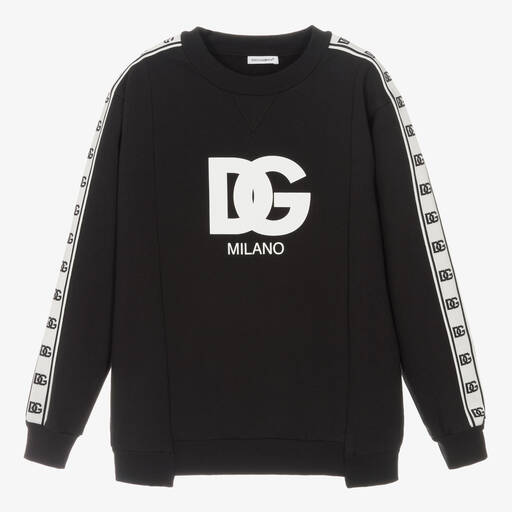 Dolce & Gabbana-Schwarzes Teen Baumwoll-Sweatshirt | Childrensalon Outlet