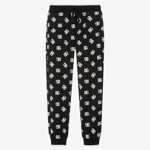 Dolce & Gabbana-Teen Boys Black DG Logo Joggers | Childrensalon Outlet