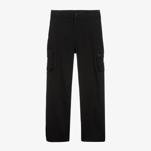 Dolce & Gabbana-بنطلون قطن غاباردين لون أسود تينز ولادي | Childrensalon Outlet