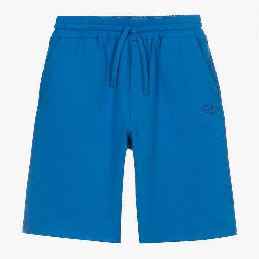 Dolce & Gabbana-Teen Boys Blue Jersey Shorts | Childrensalon Outlet