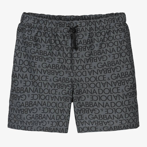 Dolce & Gabbana-Dunkelgraue Teen Badeshorts für Jungen | Childrensalon Outlet