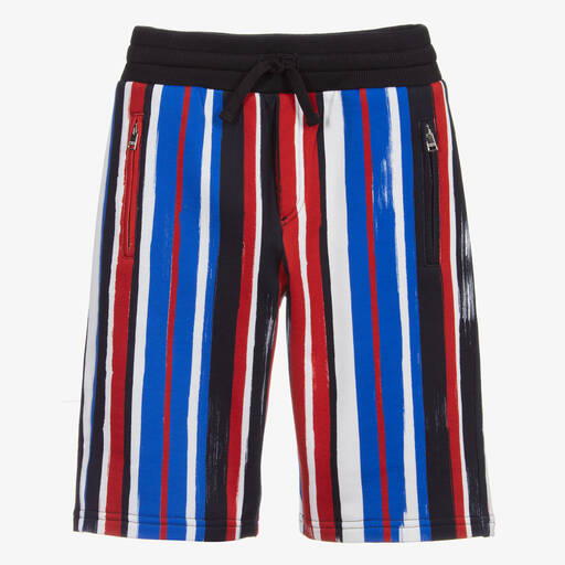 Dolce & Gabbana-Teen Boys Striped Logo Short | Childrensalon Outlet