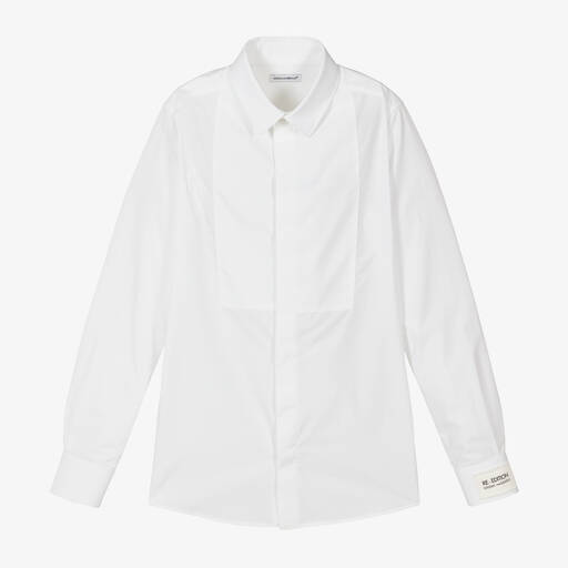 Dolce & Gabbana-قميص تاكسيدو تينز ولادي قطن بوبلين لون أبيض | Childrensalon Outlet