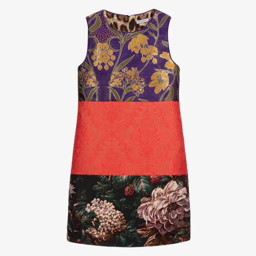 Dolce & Gabbana-Teen Floral Brocade Dress | Childrensalon Outlet