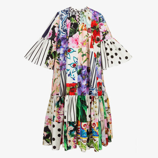 Dolce & Gabbana-Teen Girls Floral Maxi Dress | Childrensalon Outlet