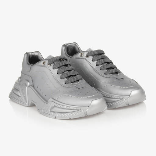 Dolce & Gabbana-Teen Girls Silver Daymaster Sneakers | Childrensalon Outlet