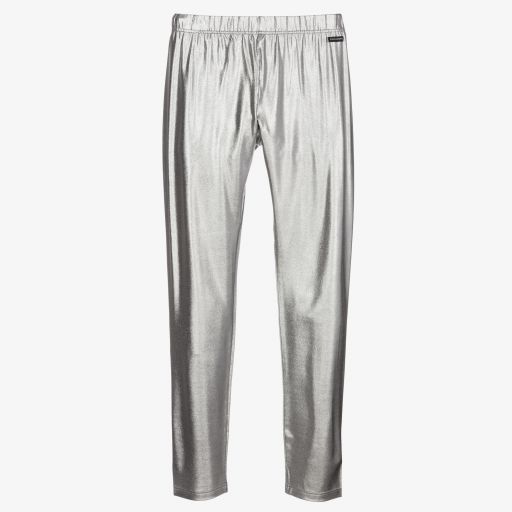 Dolce & Gabbana-Teen Girls Silver Leggings | Childrensalon Outlet