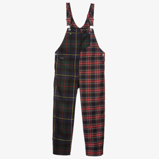 Dolce & Gabbana-Teen Girls Tartan Dungarees  | Childrensalon Outlet