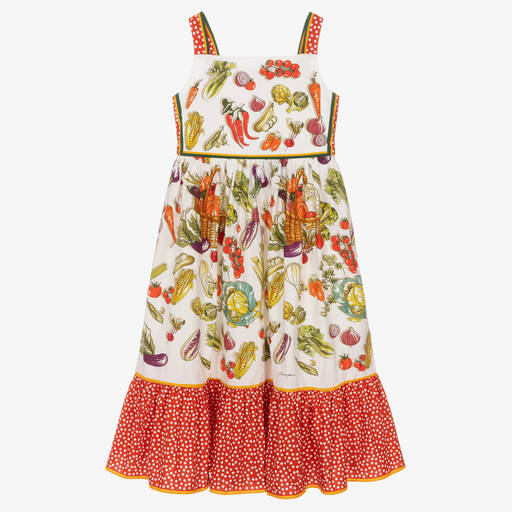 Dolce & Gabbana-Teen Girls Vegetables Dress  | Childrensalon Outlet