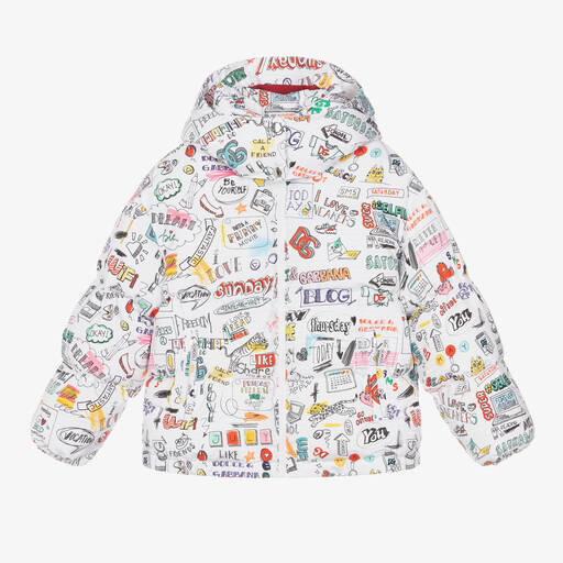Dolce & Gabbana-Teen Girls White Smemo Jacket | Childrensalon Outlet