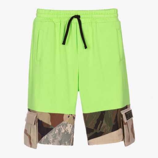 Dolce & Gabbana-Teen Green Camouflage Shorts | Childrensalon Outlet