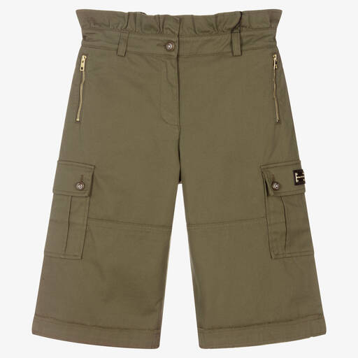Dolce & Gabbana-Teen Khaki Green Cargo Shorts | Childrensalon Outlet