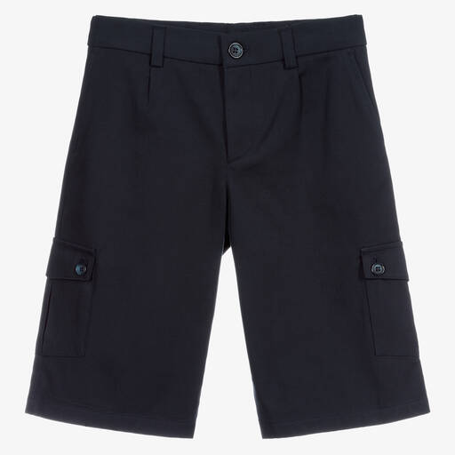 Dolce & Gabbana-Short cargo bleu marine Ado | Childrensalon Outlet