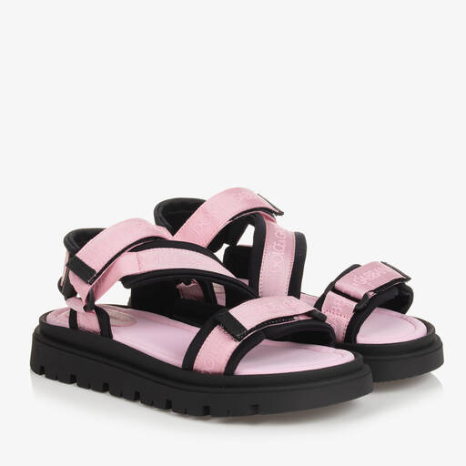Dolce & Gabbana-Teen Pink Viscose & Cotton Sandals | Childrensalon Outlet