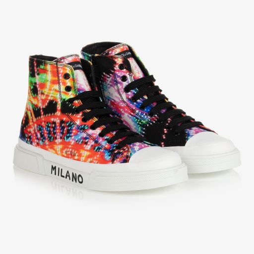 Dolce & Gabbana-Teen Portofino Hi-Top Trainers | Childrensalon Outlet