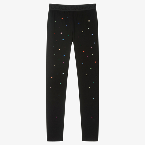Dolce & Gabbana-Teen Rhinestone Leggings  | Childrensalon Outlet