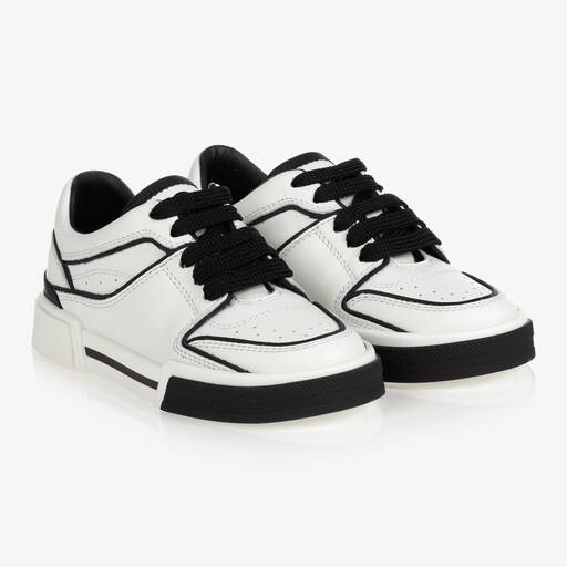 Dolce & Gabbana-Weiße Teen Sneakers aus Leder | Childrensalon Outlet