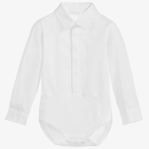 Dolce & Gabbana-White Cotton Baby Bodysuit | Childrensalon Outlet