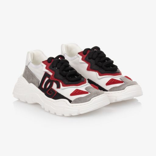 Dolce & Gabbana-White, Red & Black Trainers | Childrensalon Outlet
