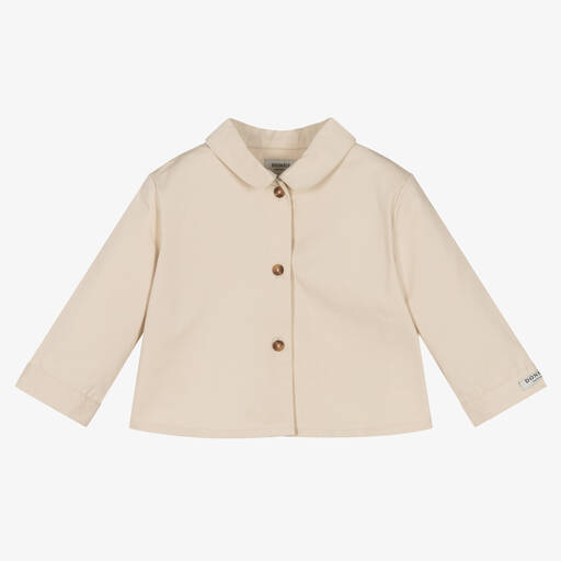 Donsje-Baby Girls Ivory Cotton Jacket | Childrensalon Outlet