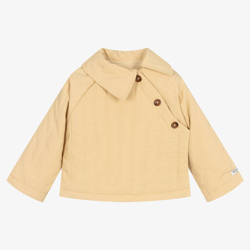 Donsje-Beige Baby-Steppjacke aus Baumwolle | Childrensalon Outlet