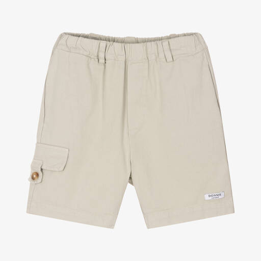 Donsje-Boys Grey Organic Cotton Shorts | Childrensalon Outlet
