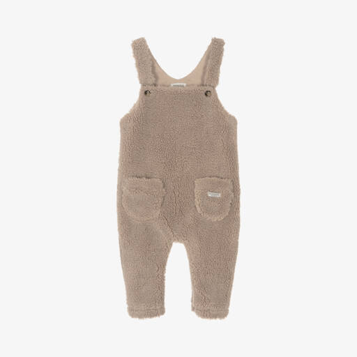 Donsje-Boys Plush Hazelnut Dungarees | Childrensalon Outlet