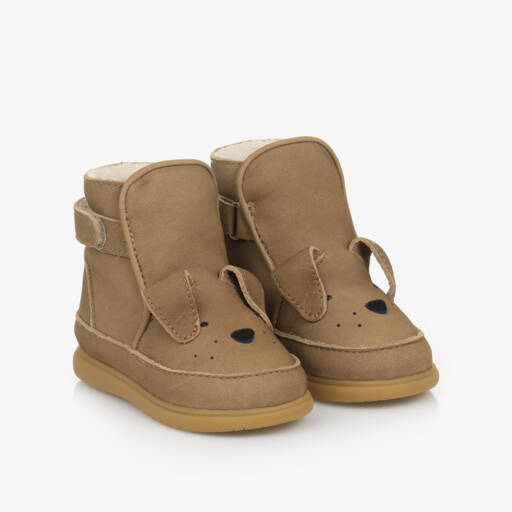 Donsje-Brown First Walker Dog Boots | Childrensalon Outlet