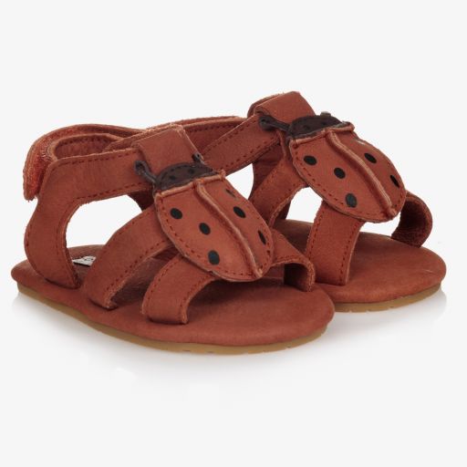 Donsje-Brown Leather Baby Sandals | Childrensalon Outlet