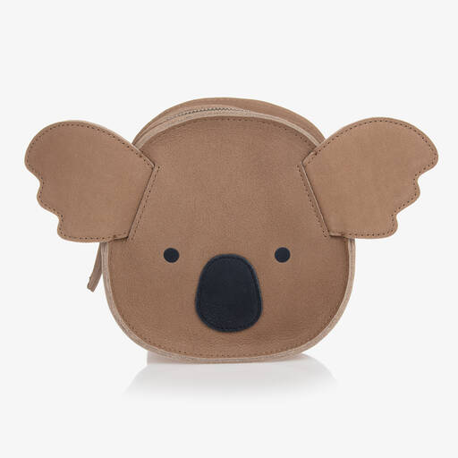Donsje-Brown Leather Koala Backpack (14cm) | Childrensalon Outlet