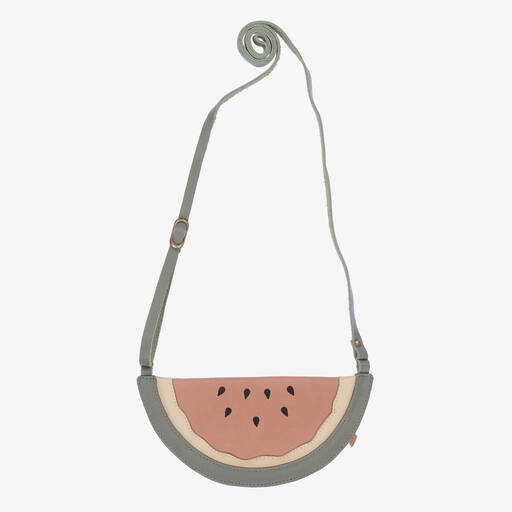 Donsje-Girls Leather Watermelon Purse (18cm) | Childrensalon Outlet