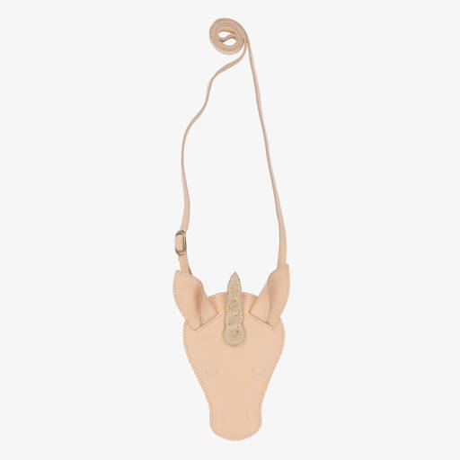 Donsje-Rosa Einhorn-Lederbrustbeutel 15 cm | Childrensalon Outlet