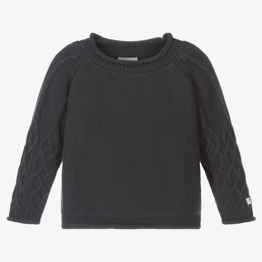 Donsje-Navy Blue Knitted Sweater | Childrensalon Outlet