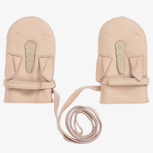 Donsje-Pink Leather Unicorn Mittens | Childrensalon Outlet