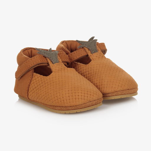 Donsje-حذاء جلد شامواه لون بني لمرحلة قبل المشي للأطفال | Childrensalon Outlet