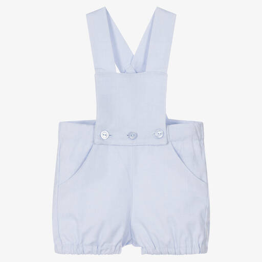 Dr. Kid-Baby Boys Blue Cotton Dungaree Shorts | Childrensalon Outlet