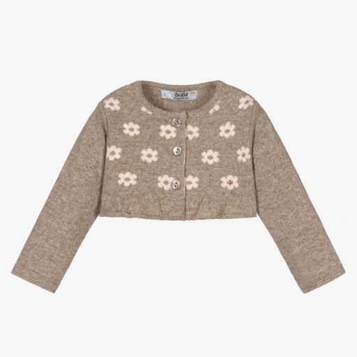 Dr. Kid-Baby Girls Brown Wool Cardigan | Childrensalon Outlet