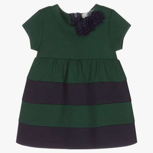 Dr. Kid-Baby Girls Green & Blue Dress | Childrensalon Outlet