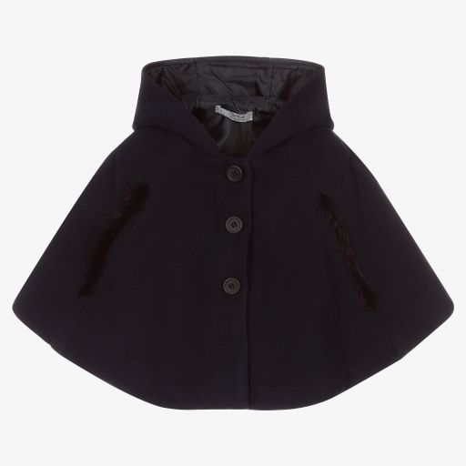 Dr. Kid-Baby Girls Navy Blue Cape | Childrensalon Outlet