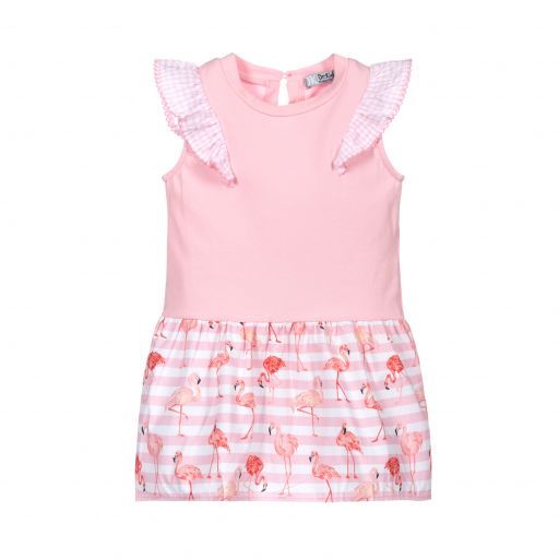 Dr. Kid-Baby Girls Pink Cotton Dress | Childrensalon Outlet